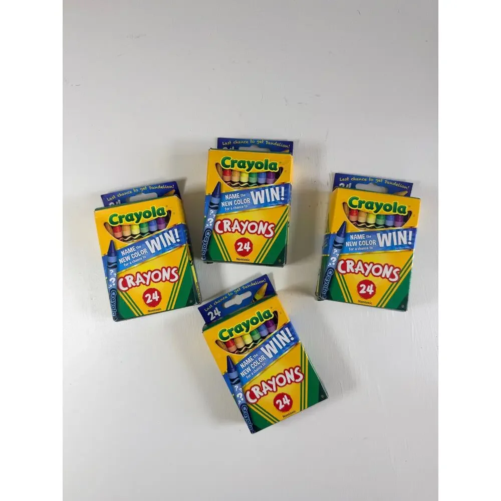 Vintage Crayola 24 Count Crayon Boxes New Color Contest Last Chance Dandelion